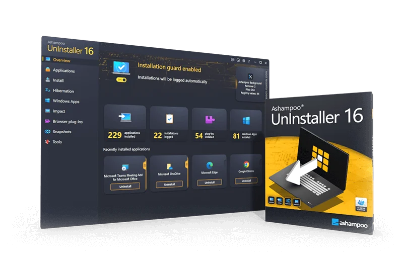 Ashampoo UnInstaller 16 software box