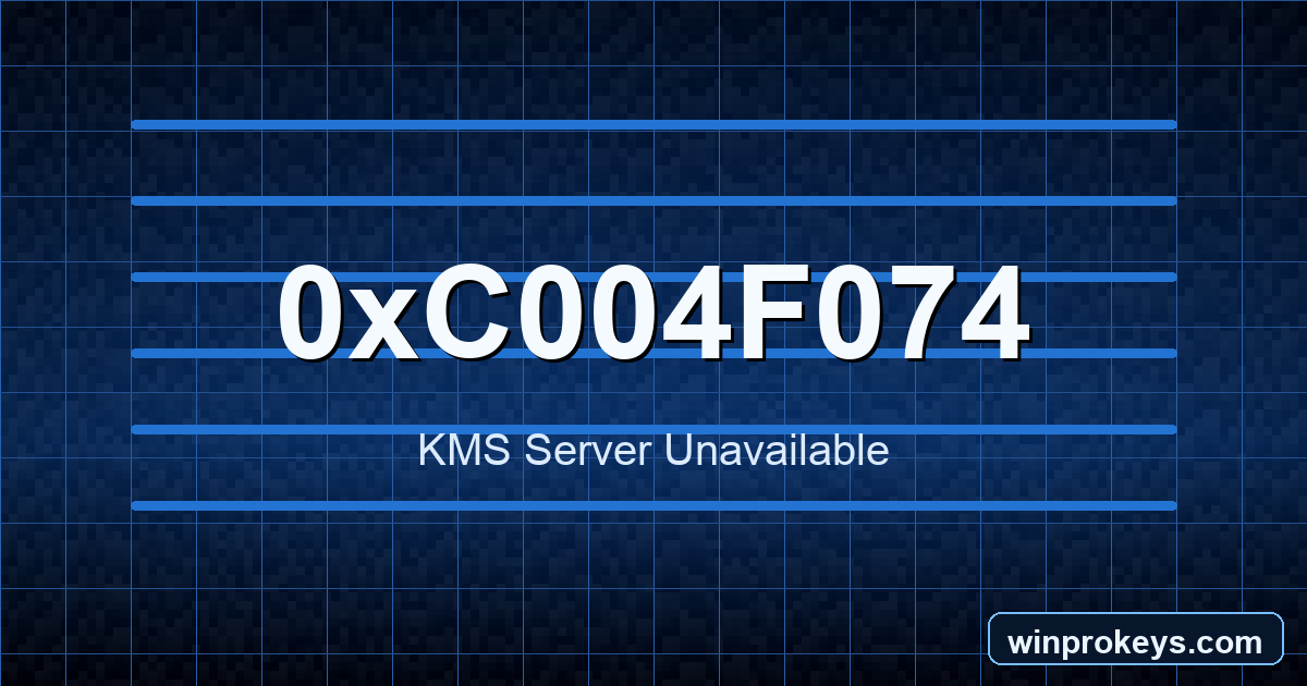0xC004F074 activation error